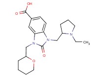 1-[(1-ethylpyrrolidin-2-yl)methyl]-2-oxo-3-(tetrahydro-2H-pyran-2-ylmethyl)-2,3-dihydro-1H-benzimidazole-5-carboxylic acid
