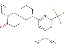 2-ethyl-8-[6-isopropyl-2-(trifluoromethyl)-4-pyrimidinyl]-2,8-diazaspiro[5.5]undecan-3-one