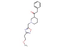 1-(1-{[3-(2-methoxyethyl)-1,2,4-oxadiazol-5-yl]methyl}-3-piperidinyl)-2-phenylethanone