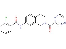 2-chloro-N-[2-(2-pyrazinylcarbonyl)-1,2,3,4-tetrahydro-7-isoquinolinyl]benzamide