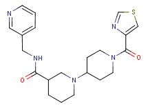 N-(pyridin-3-ylmethyl)-1'-(1,3-thiazol-4-ylcarbonyl)-1,4'-bipiperidine-3-carboxamide