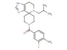 1'-(3-fluoro-4-methylbenzoyl)-5-isobutyl-1,5,6,7-tetrahydrospiro[imidazo[4,5-c]pyridine-4,4'-piperidine]
