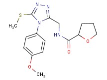 N-{[4-(4-methoxyphenyl)-5-(methylthio)-4H-1,2,4-triazol-3-yl]methyl}tetrahydro-2-furancarboxamide