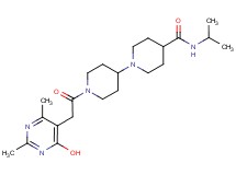 1'-[(4-hydroxy-2,6-dimethyl-5-pyrimidinyl)acetyl]-N-isopropyl-1,4'-bipiperidine-4-carboxamide