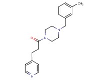 1-(3-methylbenzyl)-4-[3-(4-pyridinyl)propanoyl]piperazine