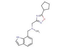 1-(5-cyclopentyl-1,2,4-oxadiazol-3-yl)-N-(1H-indol-7-ylmethyl)-N-methylmethanamine
