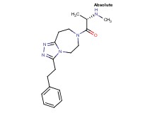 (2S)-N-methyl-1-oxo-1-[3-(2-phenylethyl)-5,6,8,9-tetrahydro-7H-[1,2,4]triazolo[4,3-d][1,4]diazepin-7-yl]-2-propanamine hydrochloride