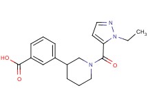 3-{1-[(1-ethyl-1H-pyrazol-5-yl)carbonyl]piperidin-3-yl}benzoic acid