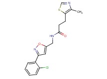 N-{[3-(2-chlorophenyl)-5-isoxazolyl]methyl}-3-(4-methyl-1,3-thiazol-5-yl)propanamide