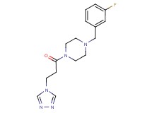 1-(3-fluorobenzyl)-4-[3-(4H-1,2,4-triazol-4-yl)propanoyl]piperazine