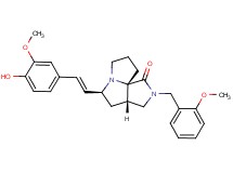 (3aS*,5S*,9aS*)-5-[(E)-2-(4-hydroxy-3-methoxyphenyl)vinyl]-2-(2-methoxybenzyl)hexahydro-7H-pyrrolo[3,4-g]pyrrolizin-1(2H)-one