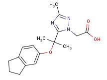 {5-[1-(2,3-dihydro-1H-inden-5-yloxy)-1-methylethyl]-3-methyl-1H-1,2,4-triazol-1-yl}acetic acid