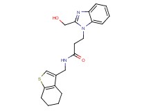 3-[2-(hydroxymethyl)-1H-benzimidazol-1-yl]-N-(4,5,6,7-tetrahydro-1-benzothien-3-ylmethyl)propanamide