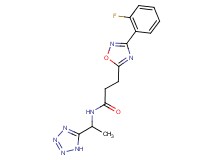 3-[3-(2-fluorophenyl)-1,2,4-oxadiazol-5-yl]-N-[1-(1H-tetrazol-5-yl)ethyl]propanamide