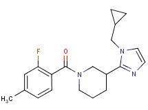 3-[1-(cyclopropylmethyl)-1H-imidazol-2-yl]-1-(2-fluoro-4-methylbenzoyl)piperidine