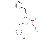ethyl 1-[(1-methyl-1H-pyrazol-4-yl)methyl]-4-(3-phenylpropyl)-4-piperidinecarboxylate