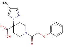4-(4-methyl-1H-pyrazol-1-yl)-1-(phenoxyacetyl)piperidine-4-carboxylic acid