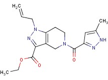 ethyl 1-allyl-5-[(5-methyl-1H-pyrazol-3-yl)carbonyl]-4,5,6,7-tetrahydro-1H-pyrazolo[4,3-c]pyridine-3-carboxylate