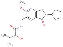 N-[(6-cyclopentyl-2-methoxy-5-oxo-6,7-dihydro-5H-pyrrolo[3,4-b]pyridin-3-yl)methyl]-2-hydroxy-3-methylbutanamide