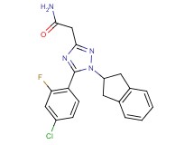 2-[5-(4-chloro-2-fluorophenyl)-1-(2,3-dihydro-1H-inden-2-yl)-1H-1,2,4-triazol-3-yl]acetamide
