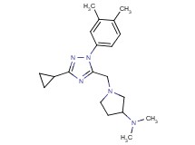1-{[3-cyclopropyl-1-(3,4-dimethylphenyl)-1H-1,2,4-triazol-5-yl]methyl}-N,N-dimethylpyrrolidin-3-amine