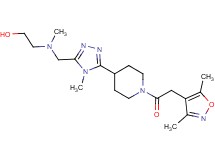 2-[[(5-{1-[(3,5-dimethylisoxazol-4-yl)acetyl]piperidin-4-yl}-4-methyl-4H-1,2,4-triazol-3-yl)methyl](methyl)amino]ethanol