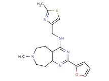 2-(2-furyl)-7-methyl-N-[(2-methyl-1,3-thiazol-4-yl)methyl]-6,7,8,9-tetrahydro-5H-pyrimido[4,5-d]azepin-4-amine