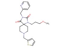 1-(3-methoxypropyl)-3-(2-pyridinylmethyl)-8-(2-thienylmethyl)-1,3,8-triazaspiro[4.5]decane-2,4-dione