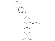 2-[4-(4-fluoro-3-methoxybenzyl)-1-(1-isopropyl-4-piperidinyl)-2-piperazinyl]ethanol