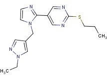 5-{1-[(1-ethyl-1H-pyrazol-4-yl)methyl]-1H-imidazol-2-yl}-2-(propylthio)pyrimidine