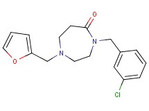 4-(3-chlorobenzyl)-1-(2-furylmethyl)-1,4-diazepan-5-one