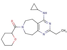 N-cyclopropyl-2-ethyl-7-(tetrahydro-2H-pyran-2-ylcarbonyl)-6,7,8,9-tetrahydro-5H-pyrimido[4,5-d]azepin-4-amine