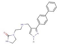 1-[2-({[3-(4-biphenylyl)-1H-pyrazol-4-yl]methyl}amino)ethyl]-2-imidazolidinone