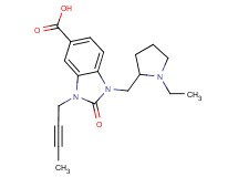 3-but-2-yn-1-yl-1-[(1-ethylpyrrolidin-2-yl)methyl]-2-oxo-2,3-dihydro-1H-benzimidazole-5-carboxylic acid
