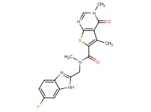 N-[(6-fluoro-1H-benzimidazol-2-yl)methyl]-N,3,5-trimethyl-4-oxo-3,4-dihydrothieno[2,3-d]pyrimidine-6-carboxamide