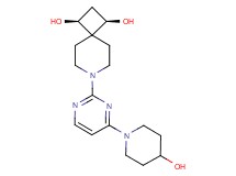 (1R*,3S*)-7-[4-(4-hydroxy-1-piperidinyl)-2-pyrimidinyl]-7-azaspiro[3.5]nonane-1,3-diol