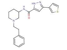 N-[1-(2-phenylethyl)-3-piperidinyl]-3-(3-thienyl)-1H-pyrazole-5-carboxamide