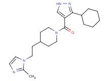 1-[(3-cyclohexyl-1H-pyrazol-4-yl)carbonyl]-4-[2-(2-methyl-1H-imidazol-1-yl)ethyl]piperidine