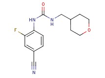 N-(4-cyano-2-fluorophenyl)-N'-(tetrahydro-2H-pyran-4-ylmethyl)urea
