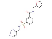 3-{[(pyrimidin-4-ylmethyl)amino]sulfonyl}-N-(tetrahydrofuran-2-ylmethyl)benzamide