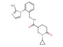 1-cyclopropyl-N-[2-(2-methyl-1H-imidazol-1-yl)benzyl]-6-oxo-3-piperidinecarboxamide