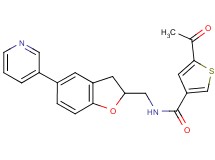 5-acetyl-N-{[5-(3-pyridinyl)-2,3-dihydro-1-benzofuran-2-yl]methyl}-3-thiophenecarboxamide