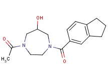 1-acetyl-4-(2,3-dihydro-1H-inden-5-ylcarbonyl)-1,4-diazepan-6-ol