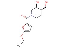 (3S*,4R*)-1-(5-ethoxy-2-furoyl)-4-(hydroxymethyl)-3-piperidinol