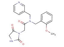 2-(2,5-dioxoimidazolidin-1-yl)-N-(2-methoxybenzyl)-N-(pyridin-3-ylmethyl)acetamide