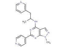1-methyl-N-[1-methyl-2-(3-pyridinyl)ethyl]-6-(4-pyridinyl)-1H-pyrazolo[3,4-d]pyrimidin-4-amine