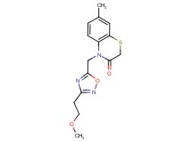 4-{[3-(2-methoxyethyl)-1,2,4-oxadiazol-5-yl]methyl}-7-methyl-2H-1,4-benzothiazin-3(4H)-one