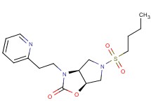 (3aS*,6aR*)-5-(butylsulfonyl)-3-(2-pyridin-2-ylethyl)hexahydro-2H-pyrrolo[3,4-d][1,3]oxazol-2-one