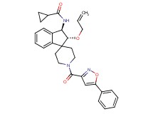 N-{(2R*,3R*)-2-(allyloxy)-1'-[(5-phenyl-3-isoxazolyl)carbonyl]-2,3-dihydrospiro[indene-1,4'-piperidin]-3-yl}cyclopropanecarboxamide