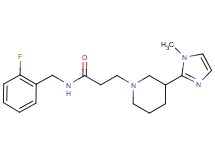 N-(2-fluorobenzyl)-3-[3-(1-methyl-1H-imidazol-2-yl)-1-piperidinyl]propanamide
